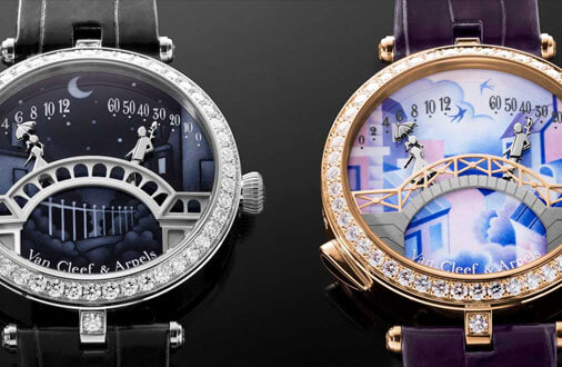 Wie man eine Van Cleef & Arpels-Uhr mit einem Uhrenbeweger aufzieht