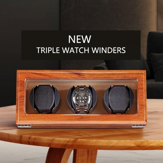 Hot hand made triple watch winder - Rosewood