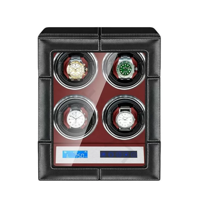 Remontoir de montre automatique quadruples Rolex avec écran tactile LED à l'intérieur rouge