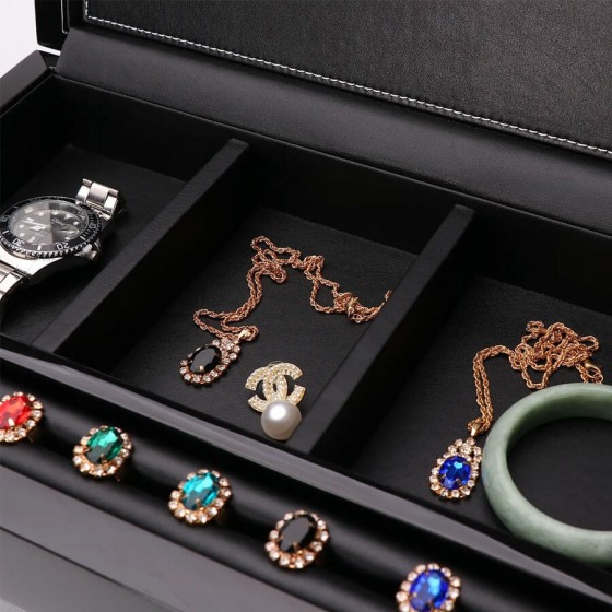 Luxury watch winder for Rolex and Omega, front closed view