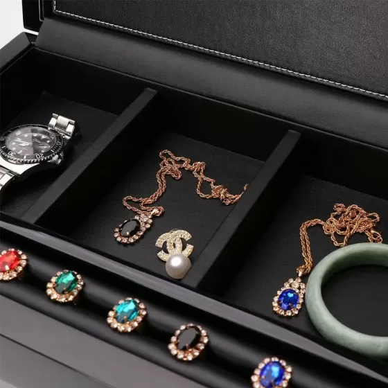 Luxury watch winder for Rolex and Omega, front closed view