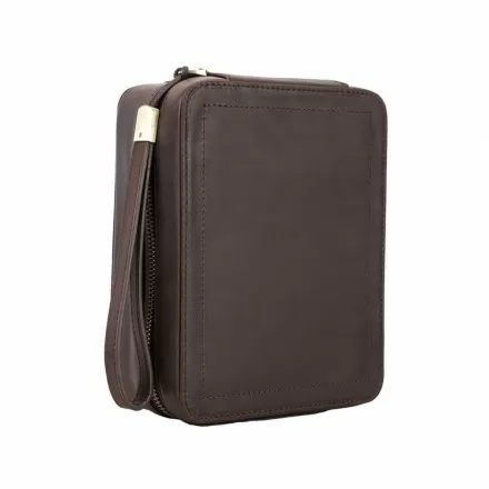 Handmade Leather Travel Watch & Glasses Case — Dual-Slot Design