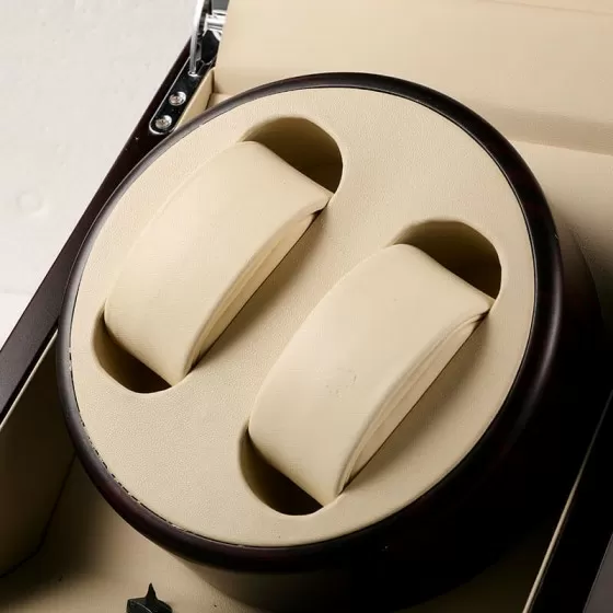 Cuscino per orologio in pelle beige PU Roroos per scatola portagioie con avvolgitore per orologi