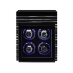Enrollador de reloj vertical 4 ranuras Reloj automático Caja de cuerda 4 Relojes Estuche Pantalla táctil Control remoto