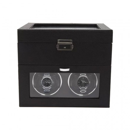 Roroos watch winder and storage box closed exterior view with lock