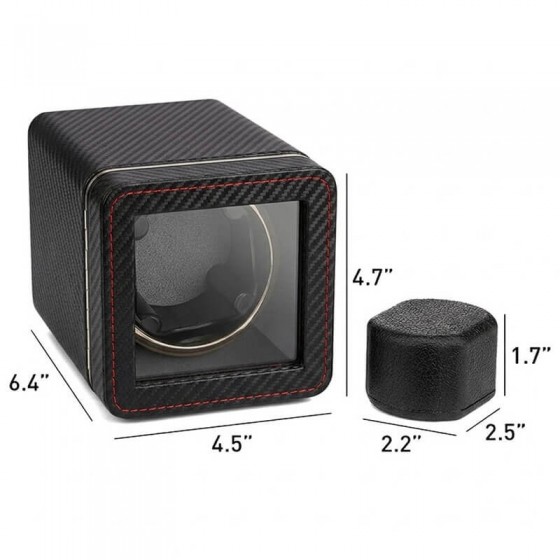 Roroos carbon fiber single watch winder box size