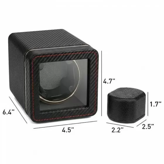 Roroos carbon fiber single watch winder box size