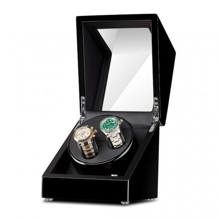 Remontoir Double Montre - Noir Vue d'ensemble