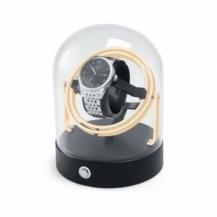 Astronomy gyroscopic watch winder in gold with planet orbit design – Roroos