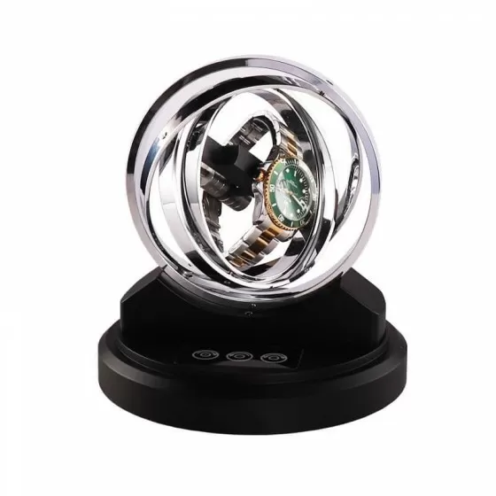 Astronomy Saturn gyro winder polished aluminium rings creating light display