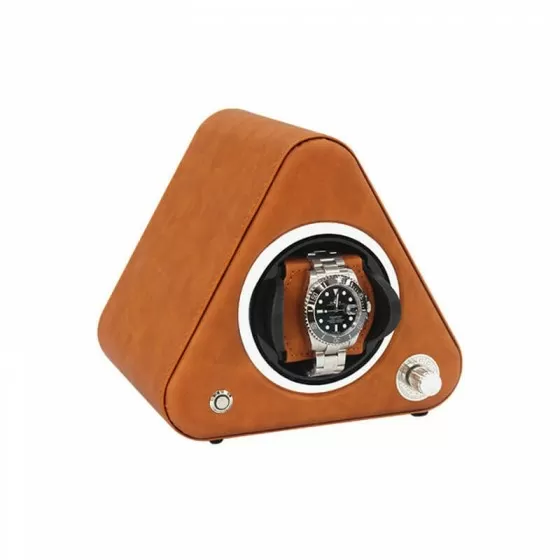 Leather Triangle Single Mini Watch Winder