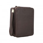 Handmade Leather Travel Case — Watch & Glasses Organizer with 2 Slots