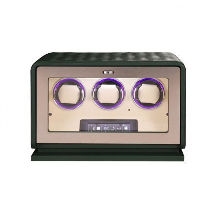 Rolex 3-Watch Winder with Green Leather