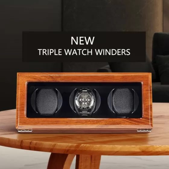 Hand made triple watch winder - Rosewood