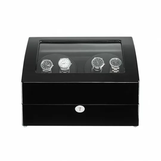 HEYOUTH Remontoir Montre Automatique 2 En 1 Avec Plateau Valet - Boîte De Remontoir Silencieuse Pour Montres Mécaniques