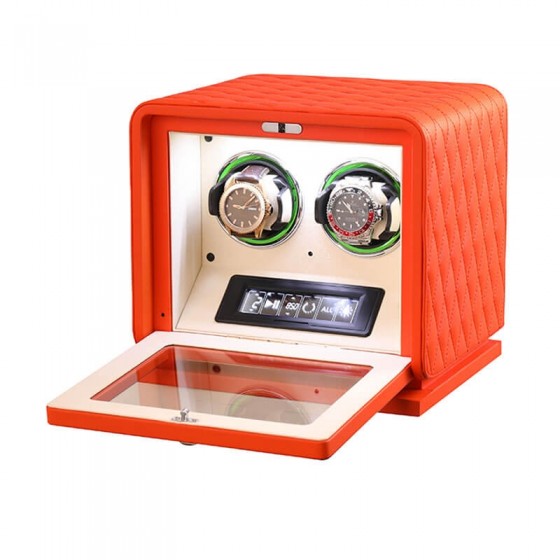 Carica orologi touch screen LCD 2 posti — impostazione TPD e direzione rotazione