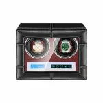 Enrollador de reloj inteligente Doubel con superficie de PU e interior rojo