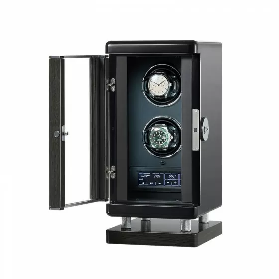 Roroos Premium Wooden Double Watch Winder opened 
