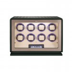 Caja enrolladora para 8 relojes Roroos Luxy en cuero verde bosque
