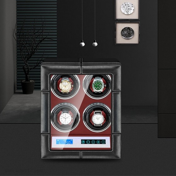 Remontoir de montre automatique quadruples Rolex avec écran tactile LED à l'intérieur rouge