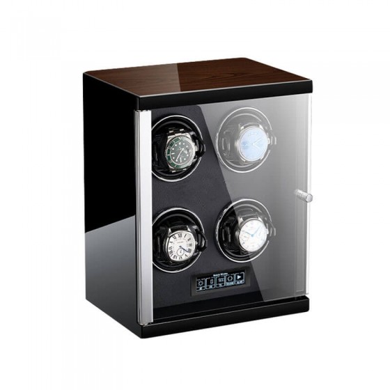 Remontoir 4 montres ROROOS – intérieur noir et éclairage LED multicolore