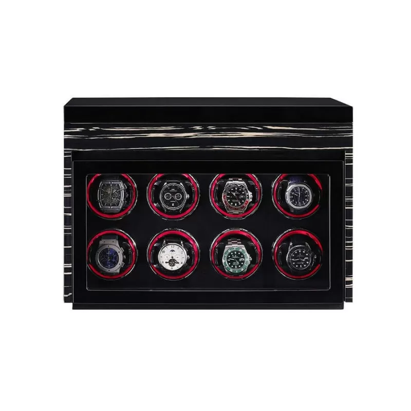 Self Winding Watch Winder for 8 Winding Spaces with Built-in Illumination