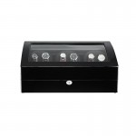Black Six Automatic Watch Winder with 7 Extra Storages Spaces