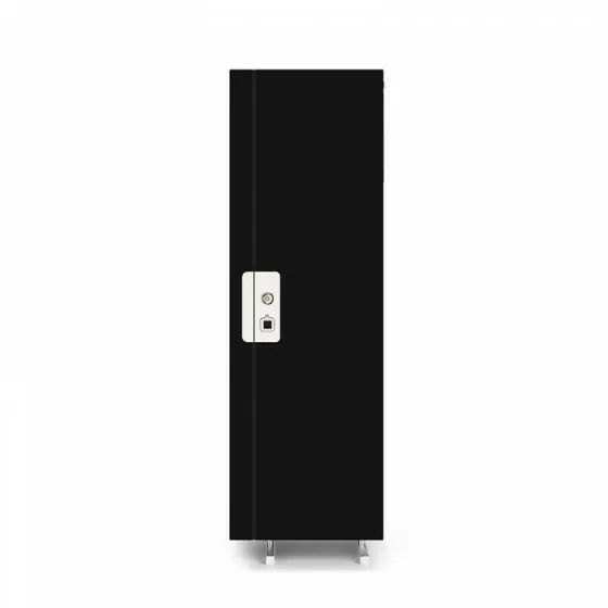 Professional 24-watch automatic winder cabinet with UVC sanitizing and LED display by Roroos, side view