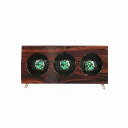 Solid wood automatic watch winder box for 3 watches with quiet motor – Roroos