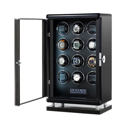 oroos 12-slot wooden smart watch winder — large collection automatic watch winder cabinet Overview