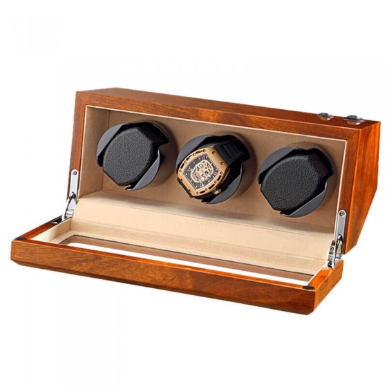 Hot hand made triple watch winder - Rosewood