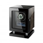 Black Warrior Boîte à remontoir intelligente pour montre unique en bois d’ébène rayé