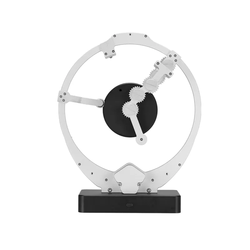 Roroos Orbital Uhrenbeweger Silber – Planetengetriebe Watch Winder für eine Automatikuhr, Frontansicht