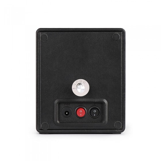 Back view of Single Watch Winder in Black PU Leather