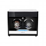 Carbon Fibre Double Watch Winder with Drawer and Touch Screen