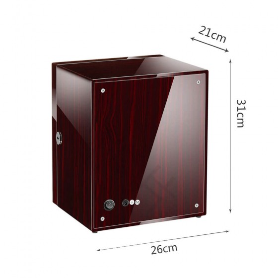 LCD touch screen control panel on 4-slot automatic watch winder