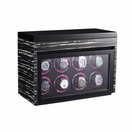 Self Winding Watch Winder for 8 Winding Spaces with Built-in Illumination Overview