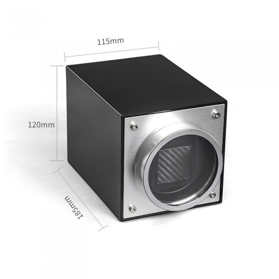 Single Watch Winder in Carbon Fiber Finish and Aluminium