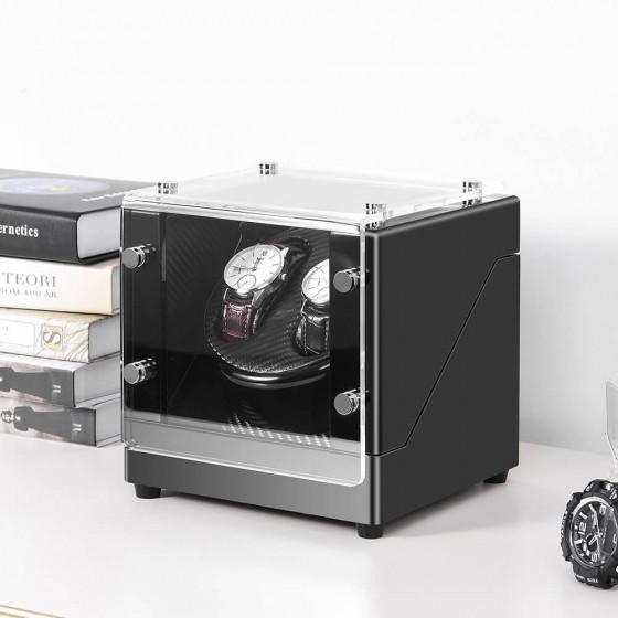 Best Acrylic Double Watch Winder - Black