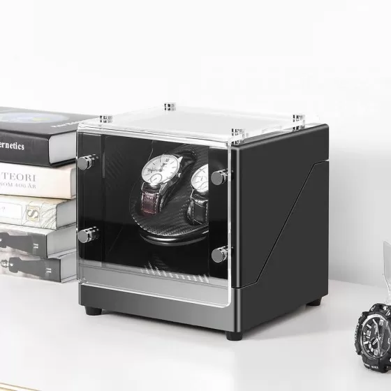Best Acrylic Double Watch Winder - Black