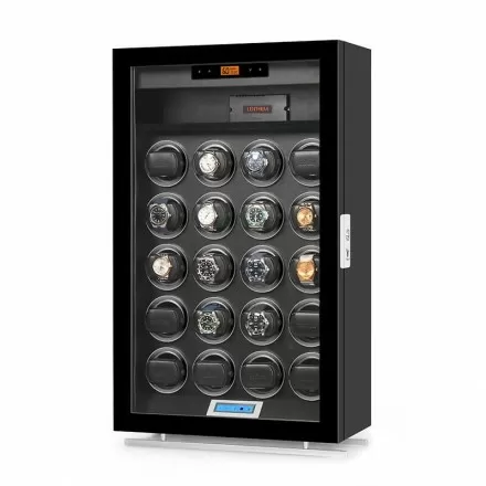 Coffret remontoir et déshumidificateur haut de gamme pour 20 montres Vue d'ensemble