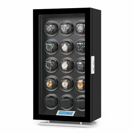 Coffret Remontoir Automatique 15 Emplacements avec Lampe UV-C Vue d'ensemble