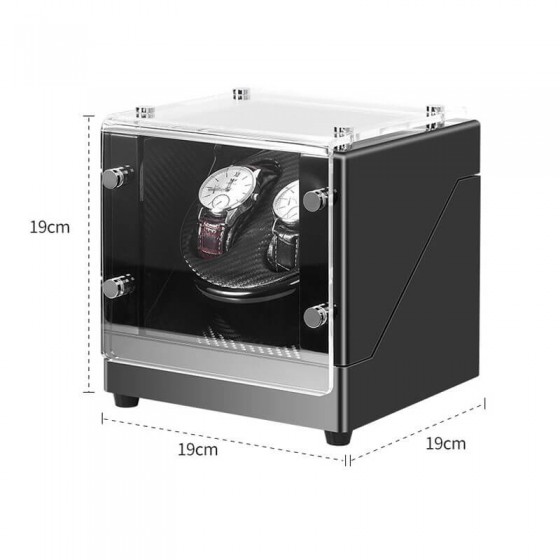 Best Acrylic Double Watch Winder - Black