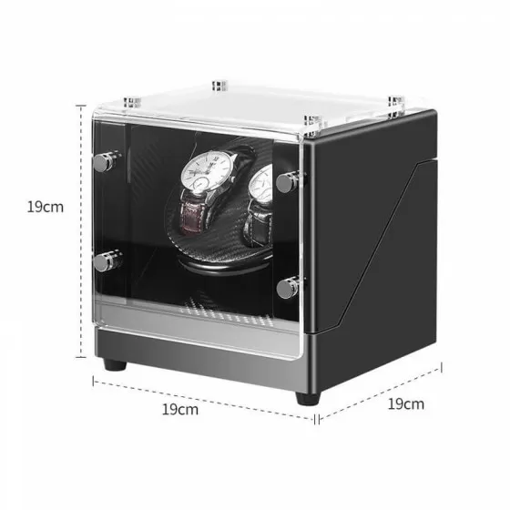 Best Acrylic Double Watch Winder - Black
