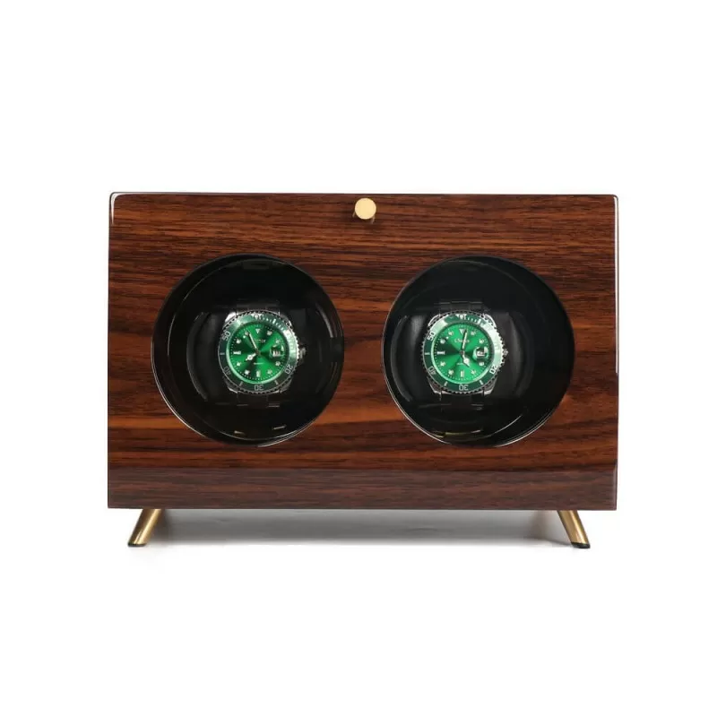 Roroos battery powered double watch winder for 2 watches – cordless automatic watch winder