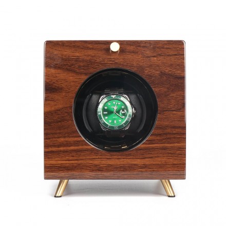Roroos single watch winder for Rolex in solid ebony wood – automatic watch winding box