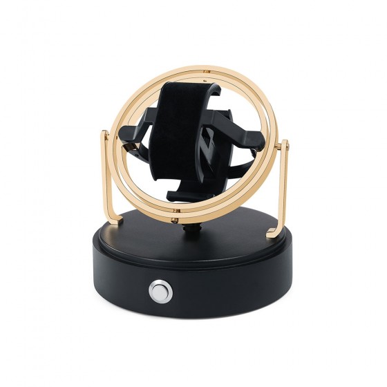 Roroos Perseus gold and black gyroscopic watch winder side by side comparison