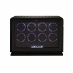 Roroos 8-Watch Winder in Black Leather