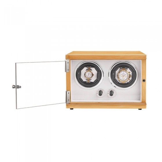 Remontoir de montre automatique en bois double - Burlywood