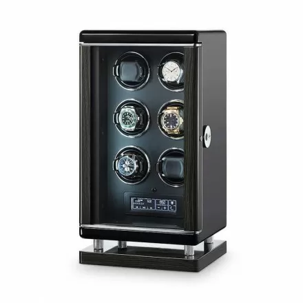 Best Design 6 Wooden Automatic Watch Winder Storage Box with LCD Touch Screen
